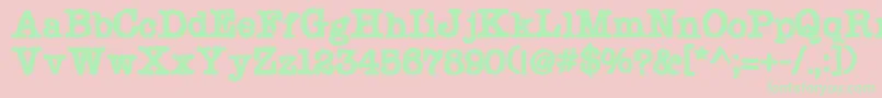 Chonker Font – Green Fonts on Pink Background