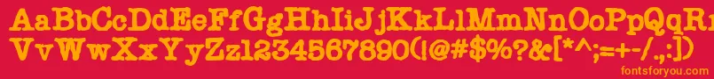 Chonker Font – Orange Fonts on Red Background