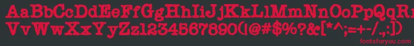 Chonker Font – Red Fonts on Black Background