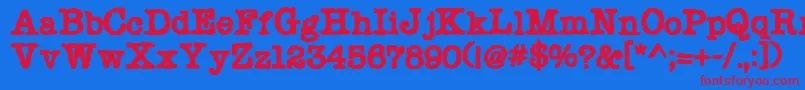 Chonker Font – Red Fonts on Blue Background