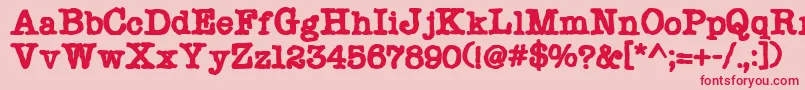 Chonker Font – Red Fonts on Pink Background