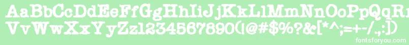 Chonker Font – White Fonts on Green Background