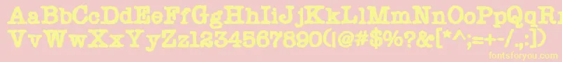 Chonker Font – Yellow Fonts on Pink Background