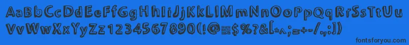 Chonkies Font – Black Fonts on Blue Background