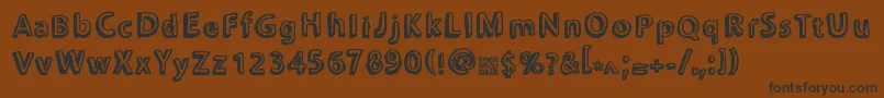 Chonkies Font – Black Fonts on Brown Background