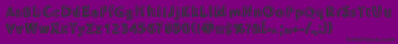 フォントChonkies – 紫の背景に黒い文字