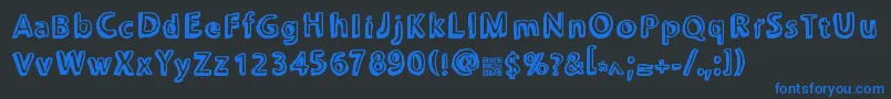Chonkies Font – Blue Fonts on Black Background