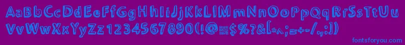 Chonkies Font – Blue Fonts on Purple Background