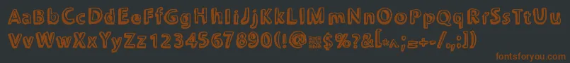 Chonkies Font – Brown Fonts on Black Background