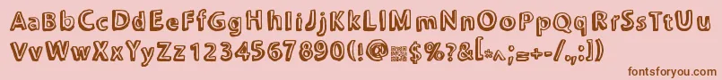 Chonkies Font – Brown Fonts on Pink Background