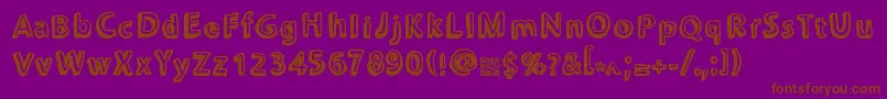 Chonkies Font – Brown Fonts on Purple Background