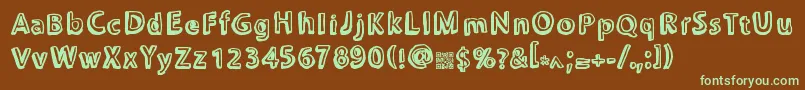 Chonkies Font – Green Fonts on Brown Background