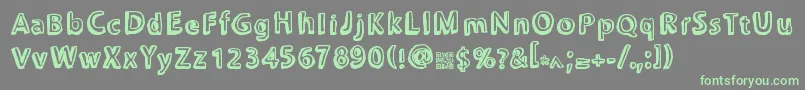 Chonkies Font – Green Fonts on Gray Background