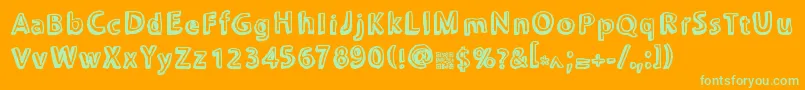 Chonkies Font – Green Fonts on Orange Background