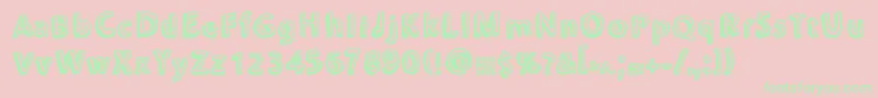 Chonkies Font – Green Fonts on Pink Background