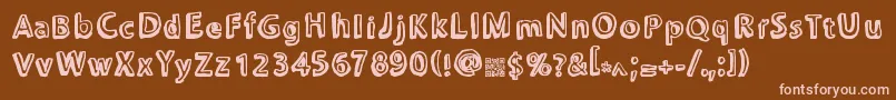 Chonkies Font – Pink Fonts on Brown Background