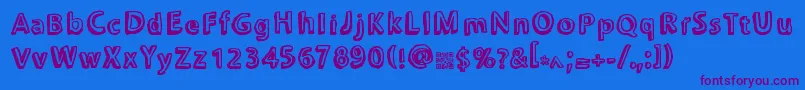 Chonkies Font – Purple Fonts on Blue Background
