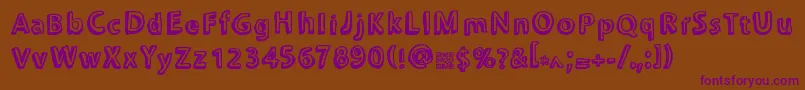 Chonkies Font – Purple Fonts on Brown Background