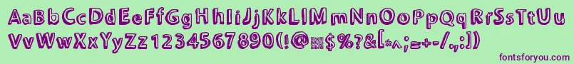 Chonkies Font – Purple Fonts on Green Background