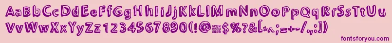 Chonkies Font – Purple Fonts on Pink Background