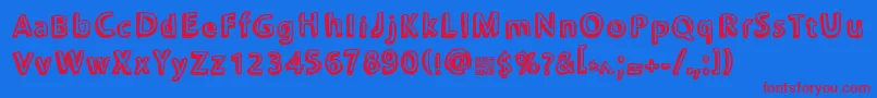 Chonkies Font – Red Fonts on Blue Background
