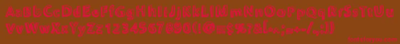 Chonkies Font – Red Fonts on Brown Background
