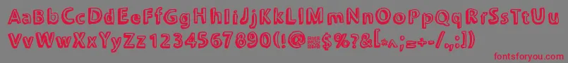 Chonkies Font – Red Fonts on Gray Background
