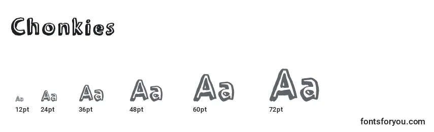 Chonkies Font Sizes