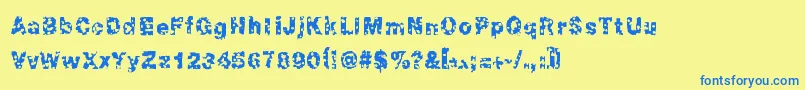 Más sobre la fuente Chonky fuente Chonky – Fuentes Azules Sobre Fondo Amarillo