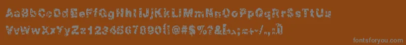 フォントChonky – 茶色の背景に灰色の文字