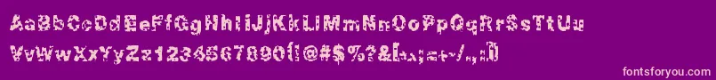 Chonky Font – Pink Fonts on Purple Background