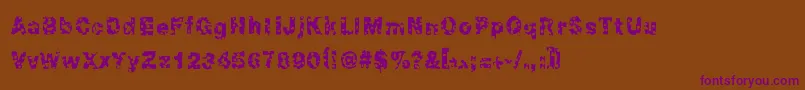 Chonky Font – Purple Fonts on Brown Background