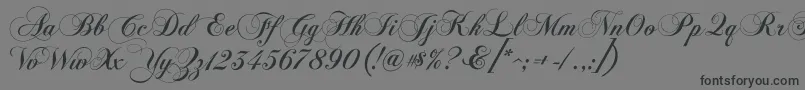 ChopinScript-Schriftart – Schwarze Schriften auf grauem Hintergrund