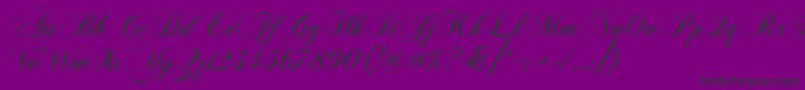 ChopinScript-Schriftart – Schwarze Schriften auf violettem Hintergrund