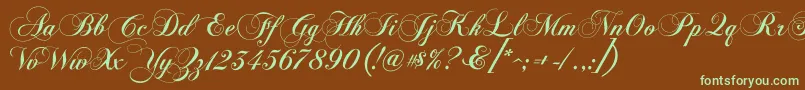 ChopinScript Font – Green Fonts on Brown Background