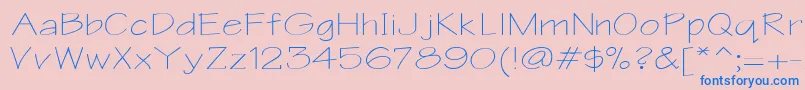 Writeextended Font – Blue Fonts on Pink Background