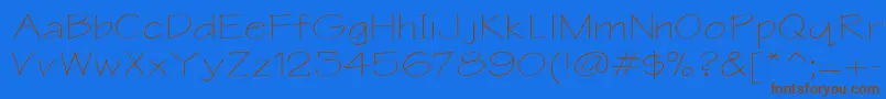 Writeextended Font – Brown Fonts on Blue Background