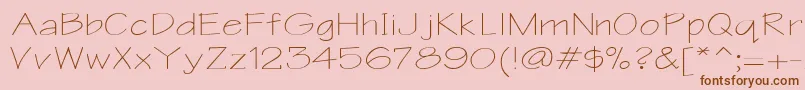 Writeextended Font – Brown Fonts on Pink Background