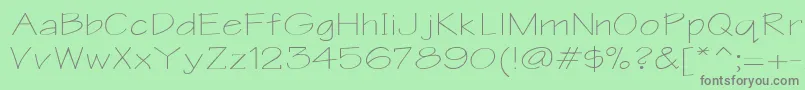 Writeextended Font – Gray Fonts on Green Background