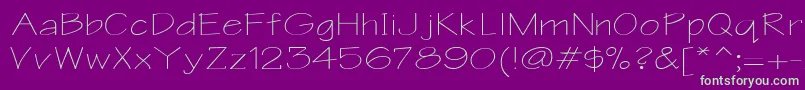 Writeextended Font – Green Fonts on Purple Background