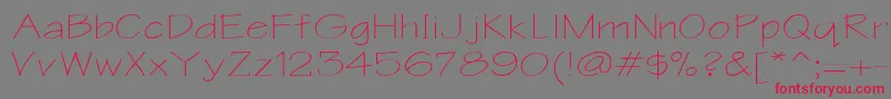 Writeextended Font – Red Fonts on Gray Background