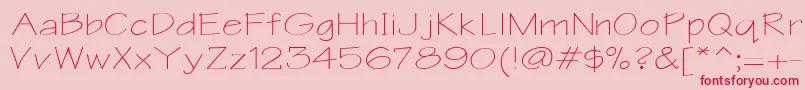 Writeextended Font – Red Fonts on Pink Background