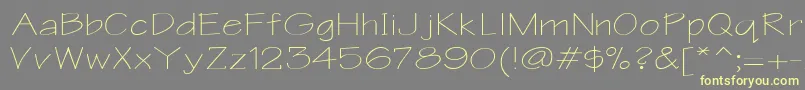 Writeextended Font – Yellow Fonts on Gray Background
