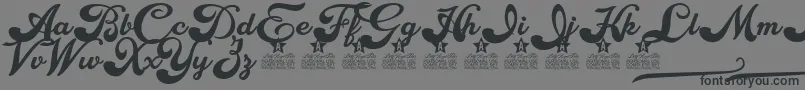 Choppers Personal Use Font – Black Fonts on Gray Background