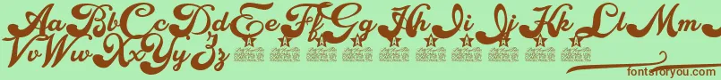 Choppers Personal Use Font – Brown Fonts on Green Background