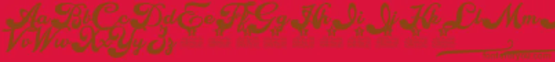 Choppers Personal Use Font – Brown Fonts on Red Background
