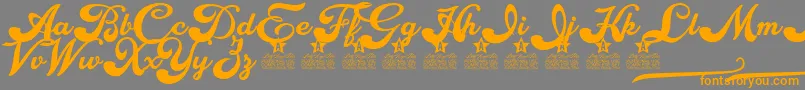 Choppers Personal Use Font – Orange Fonts on Gray Background