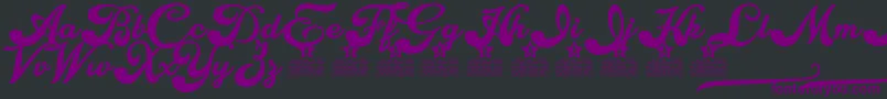Choppers Personal Use Font – Purple Fonts on Black Background