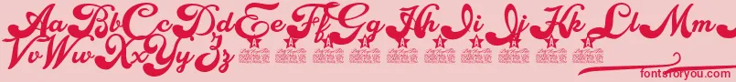 Choppers Personal Use Font – Red Fonts on Pink Background