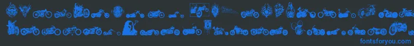 choppersforlife Font – Blue Fonts on Black Background